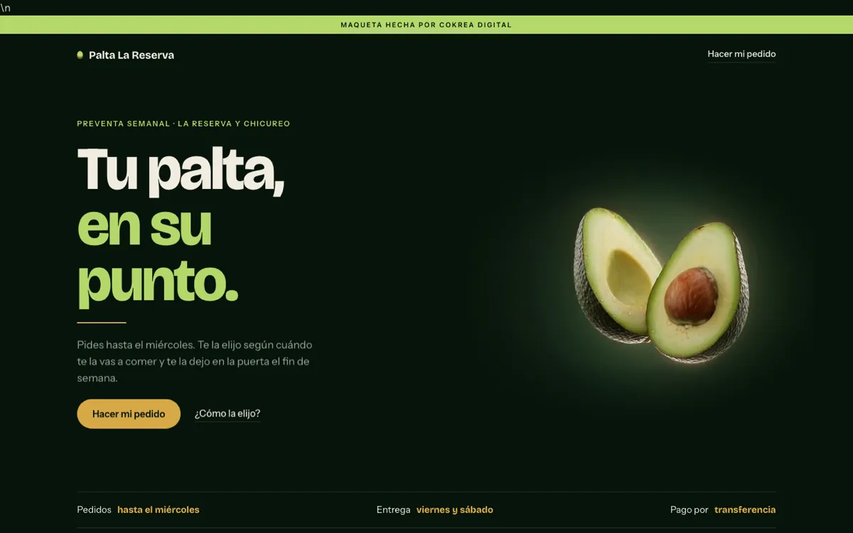 Concepto PALTA LA RESERVA